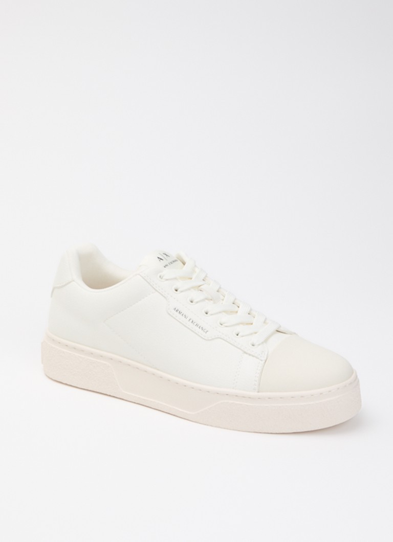 Armani Heren Sneaker met logo in de kleur Gebroken wit