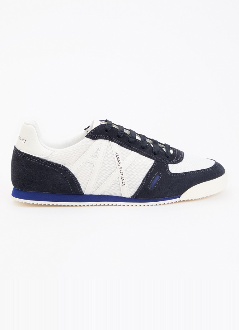 Armani Heren Sneaker van mesh met logo in de kleur Wit