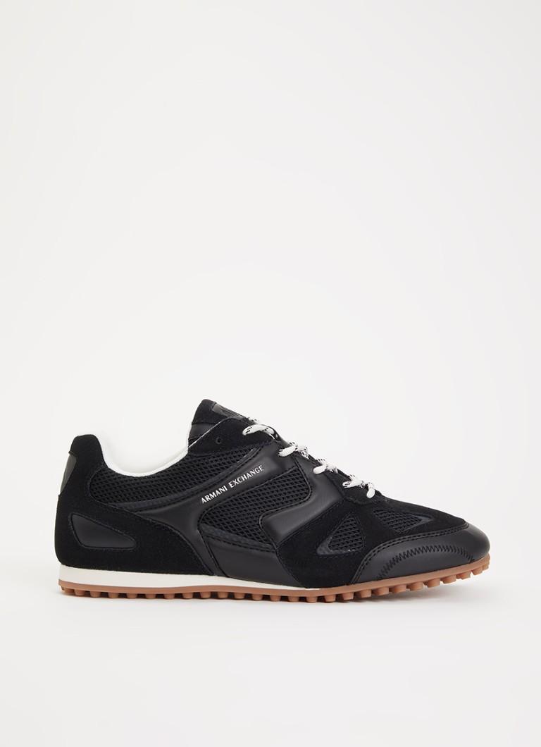 Armani Heren Sneaker met mesh details in de kleur Zwart