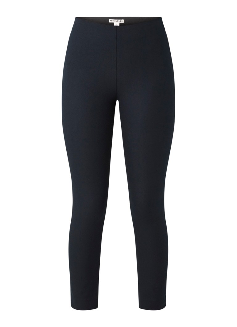 Whistles Dames High waist slim fit pantalon met stretch in de kleur Donkerblauw