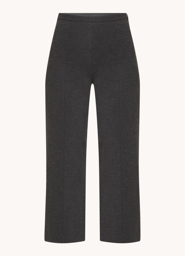 Whistles Dames Camilla high waist cropped loose fit broek met stretch in de kleur Antraciet
