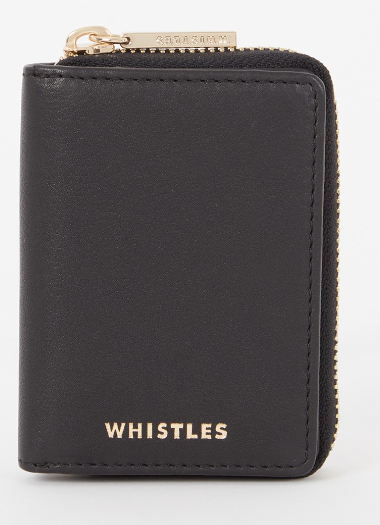 Whistles Dames Koa portemonnee van leer met logo in de kleur Zwart