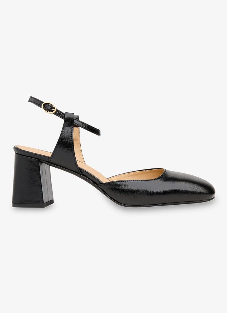 Whistles Dames Matilda slingback van geitenleer in de kleur Zwart