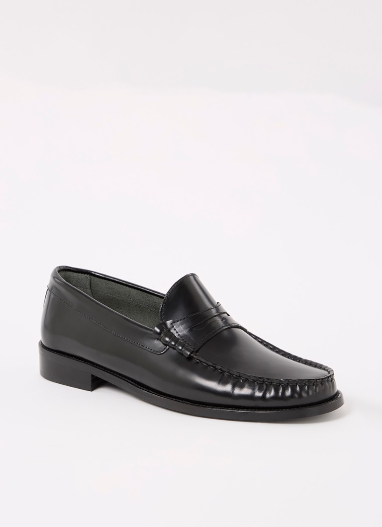 Whistles Dames Manny loafer van leer in de kleur Zwart