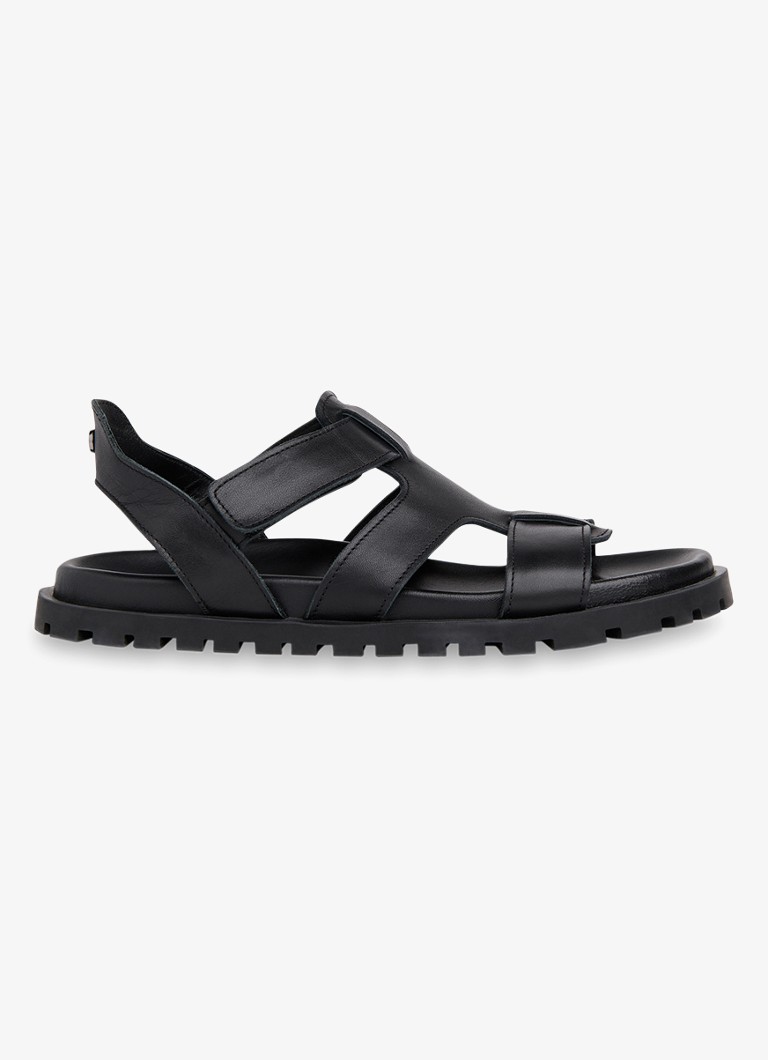 Whistles Dames Freya slipper van leer in de kleur Zwart