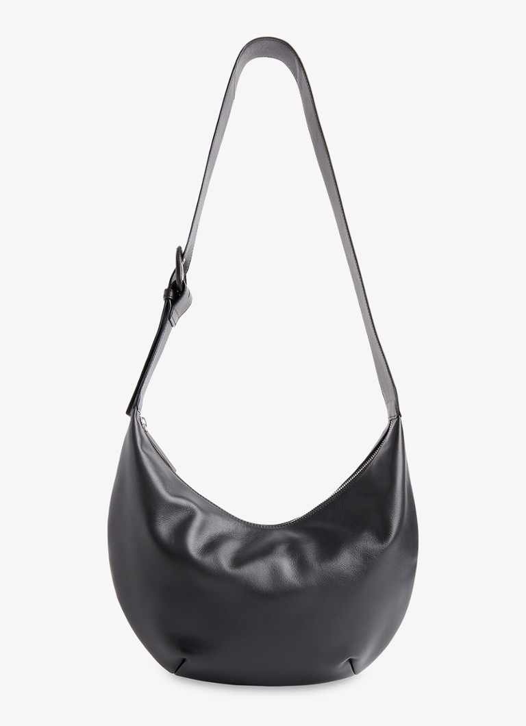 Whistles Dames Sia crossbodytas van leer met verstelbare schouderriem in de kleur Zwart