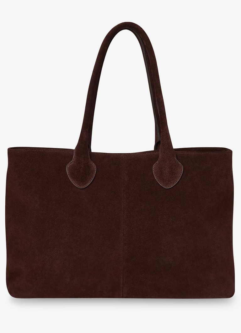 Whistles Dames Leandra shopper van suède in de kleur Chocoladebruin
