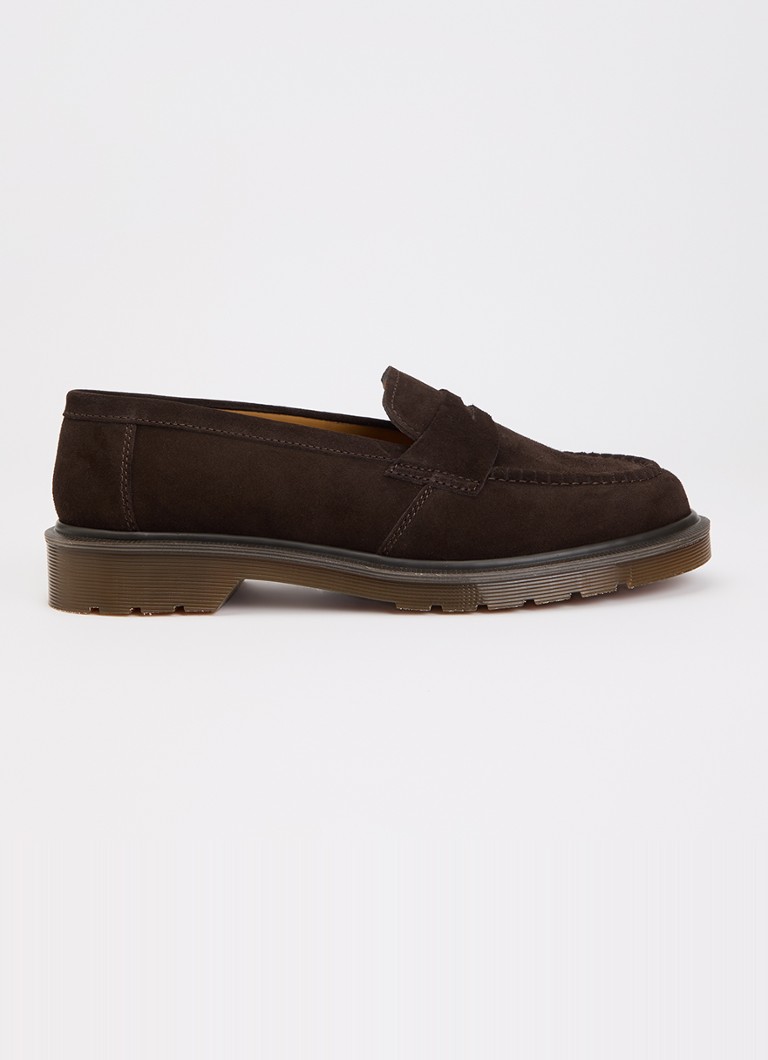 Dr. Martens Heren Delapre loafer van kalfssuède in de kleur Donkerbruin, maat: 45