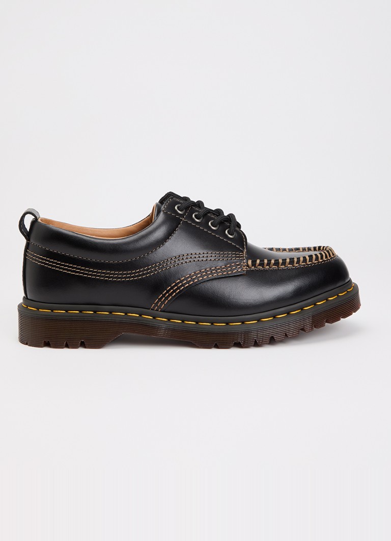 Dr. Martens Heren Lowell veterschoen van leer in de kleur Zwart, maat: 45