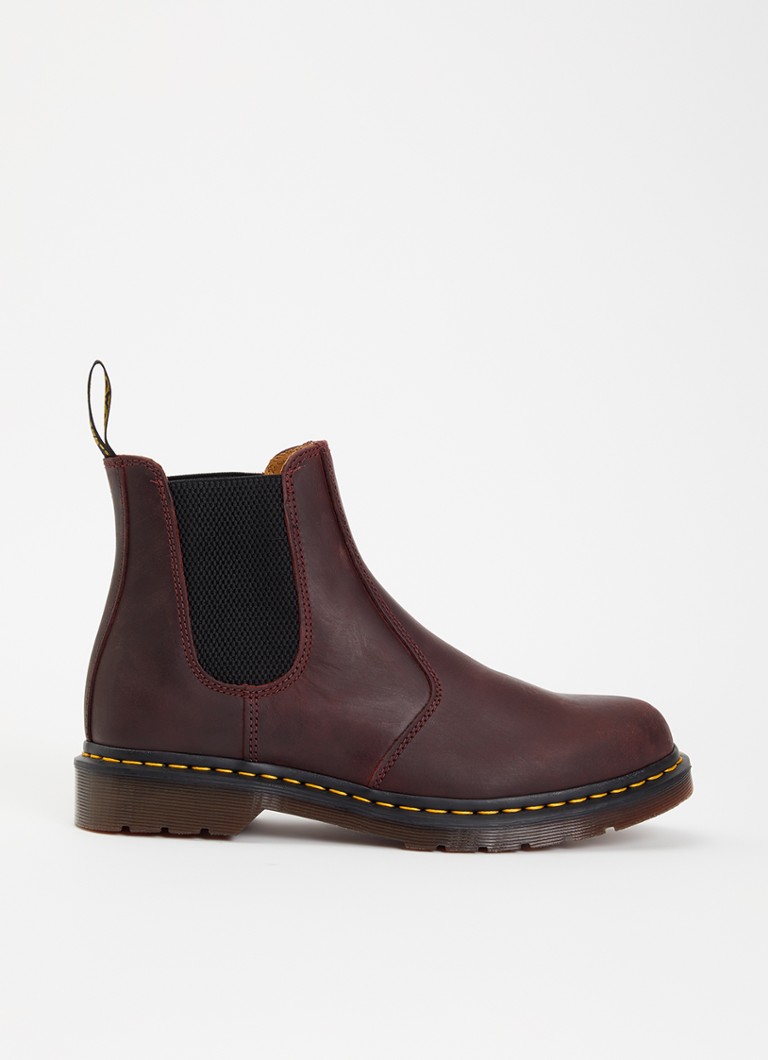 Dr. Martens Heren Chelsea boot van leer in de kleur Bordeauxrood, maat: 42