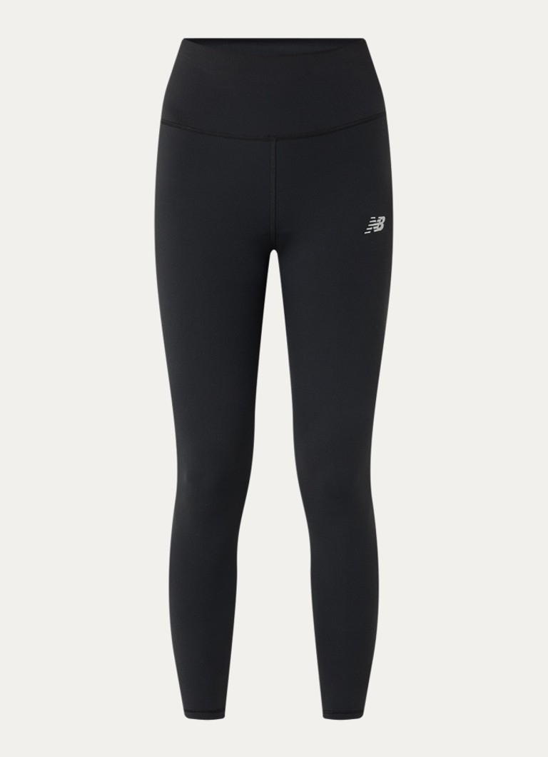 New Balance Dames Harmony high waist trainingslegging met logoprint in de kleur Zwart, maat: xxs