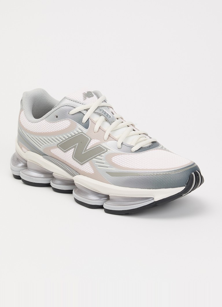 New Balance Dames 2000 sneaker van mesh met logo in de kleur Lichtgrijs, maat: 40