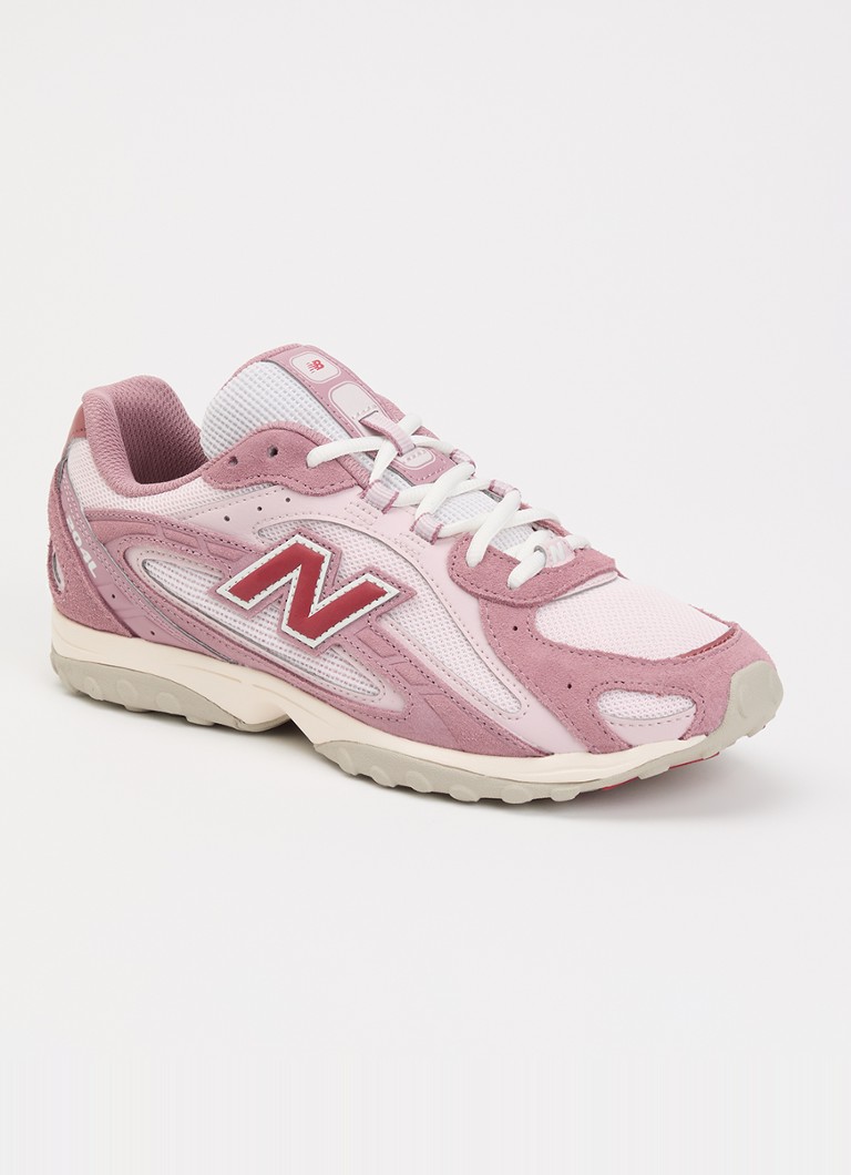 New Balance Dames 204L sneaker van mesh met logo in de kleur Roze, maat: 39,5