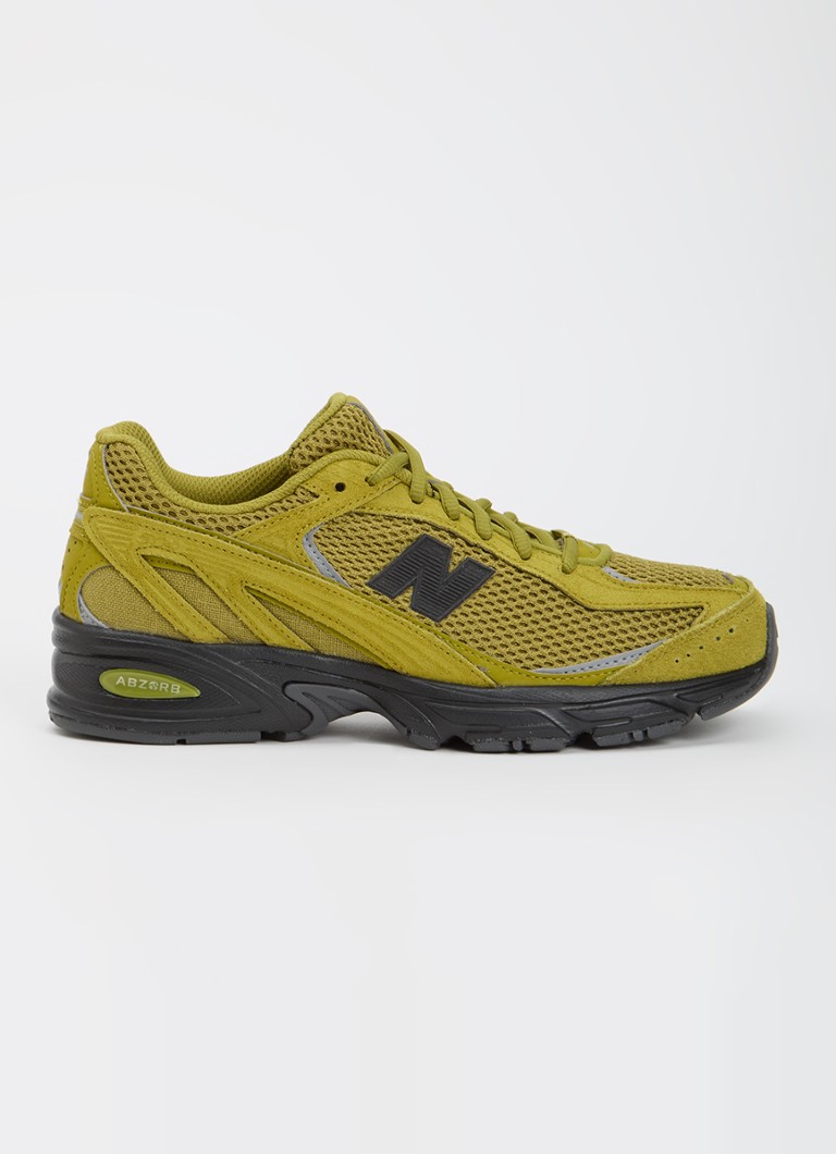 New Balance Dames 509 sneaker van mesh met logo in de kleur Mosgroen, maat: 41,5