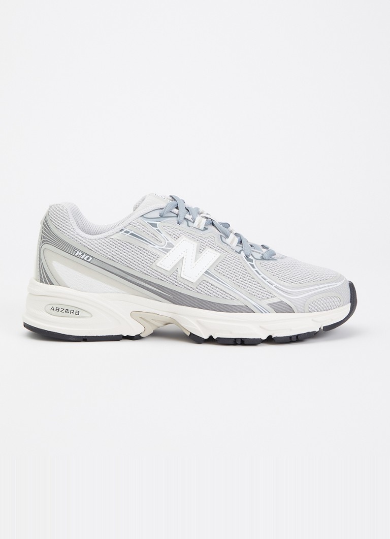 New Balance Dames 740 sneaker van mesh met logo in de kleur Lichtgrijs, maat: 40