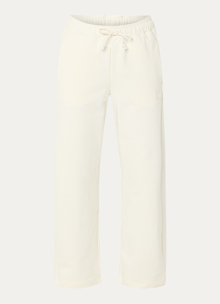 New Balance Dames High waist straight fit joggingbroek met steekzakken in de kleur Ivoor, maat: L