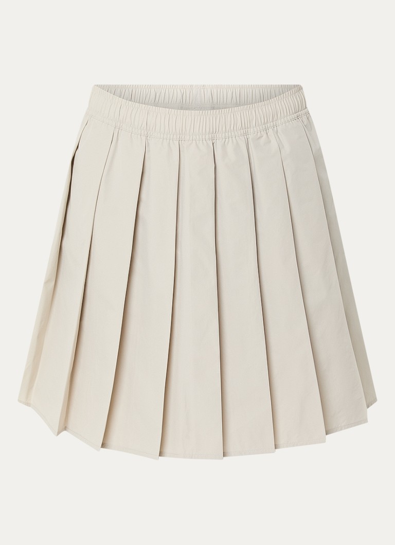 New Balance Dames Mini rok met plooien en steekzakken in de kleur Beige, maat: M