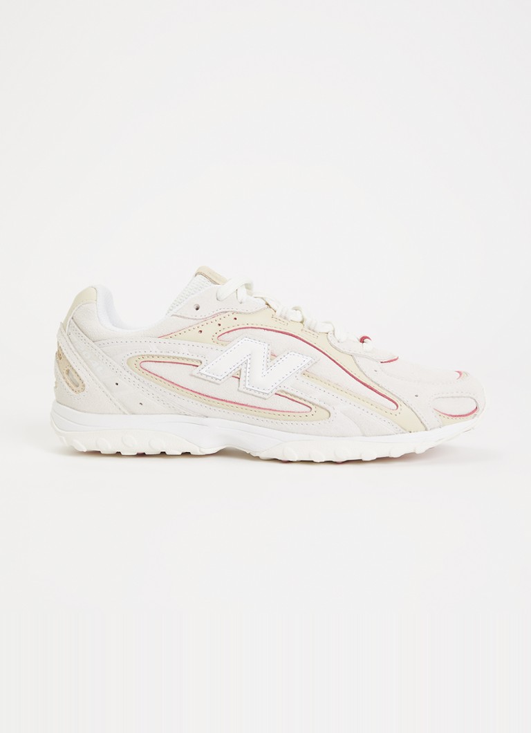 New Balance Dames 204L sneaker van suède met leren details in de kleur Creme, maat: 38