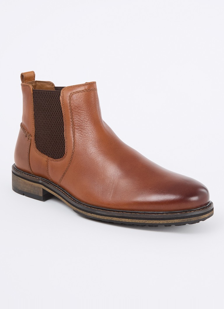 Dune London Heren Chorleys chelsea boot van leer in de kleur Bruin
