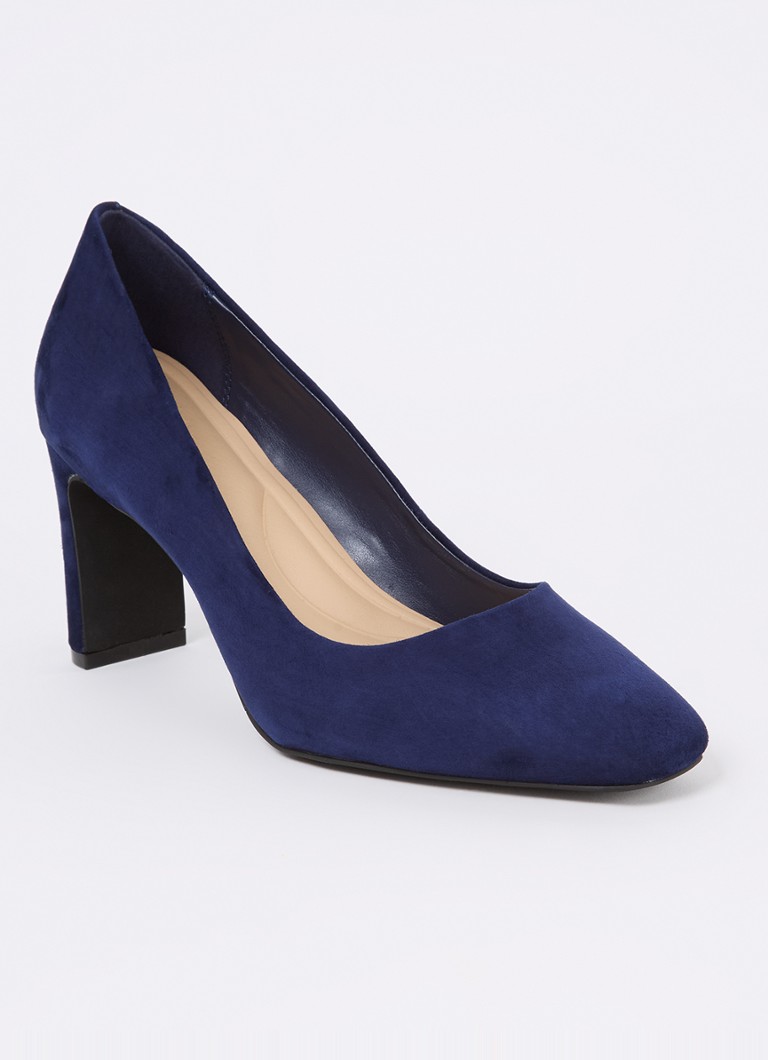 Dune London Dames Arriving pump van suède in de kleur Donkerblauw