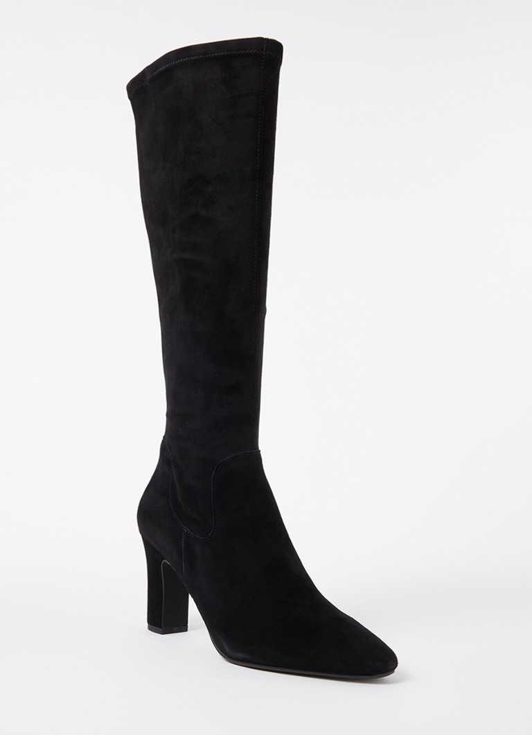 Dune London Dames Simple laars van suède in de kleur Zwart