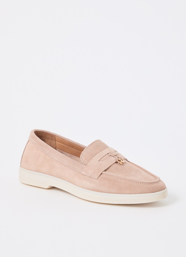 Dune London Dames Grinning loafer van suède in de kleur Oudroze