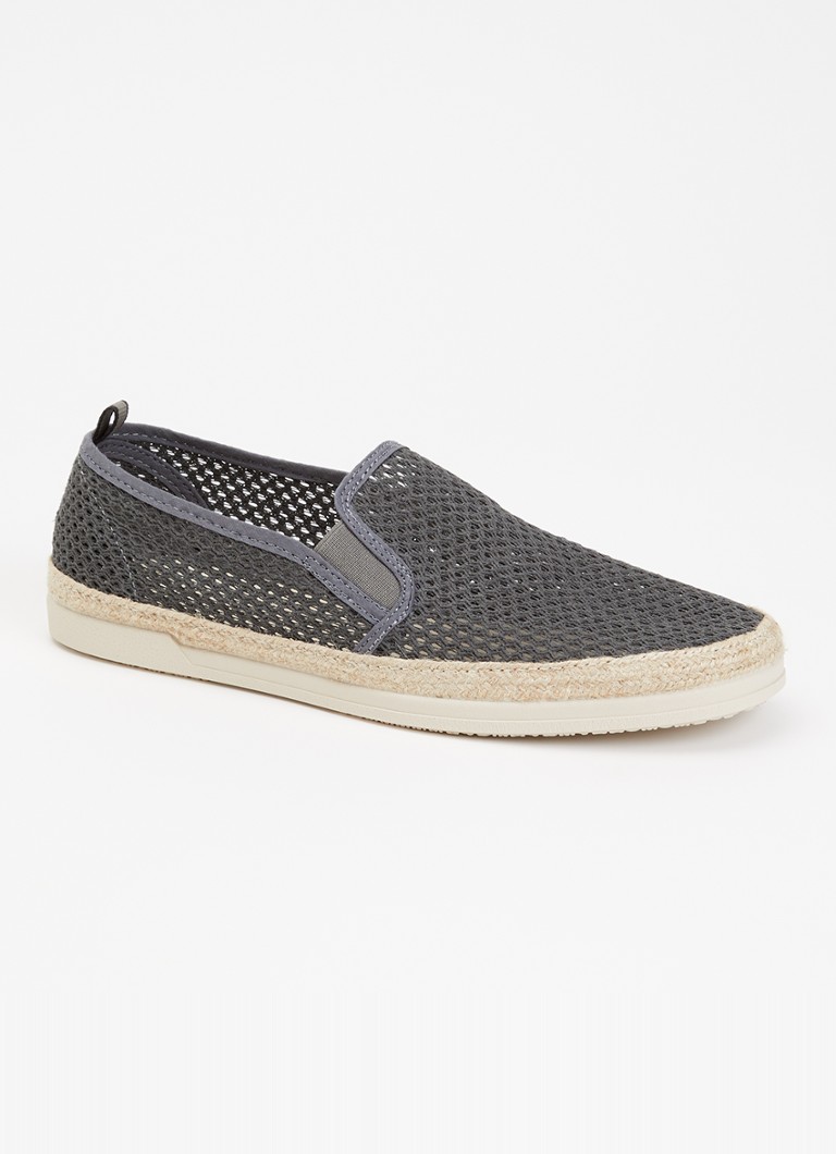Dune London Heren Fisherr slip-on van canvas in de kleur Antraciet
