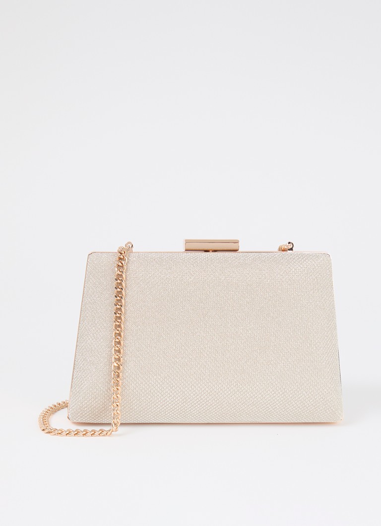 Dune London Dames Bellaria clutch met afneembare schouderriem in de kleur Goud