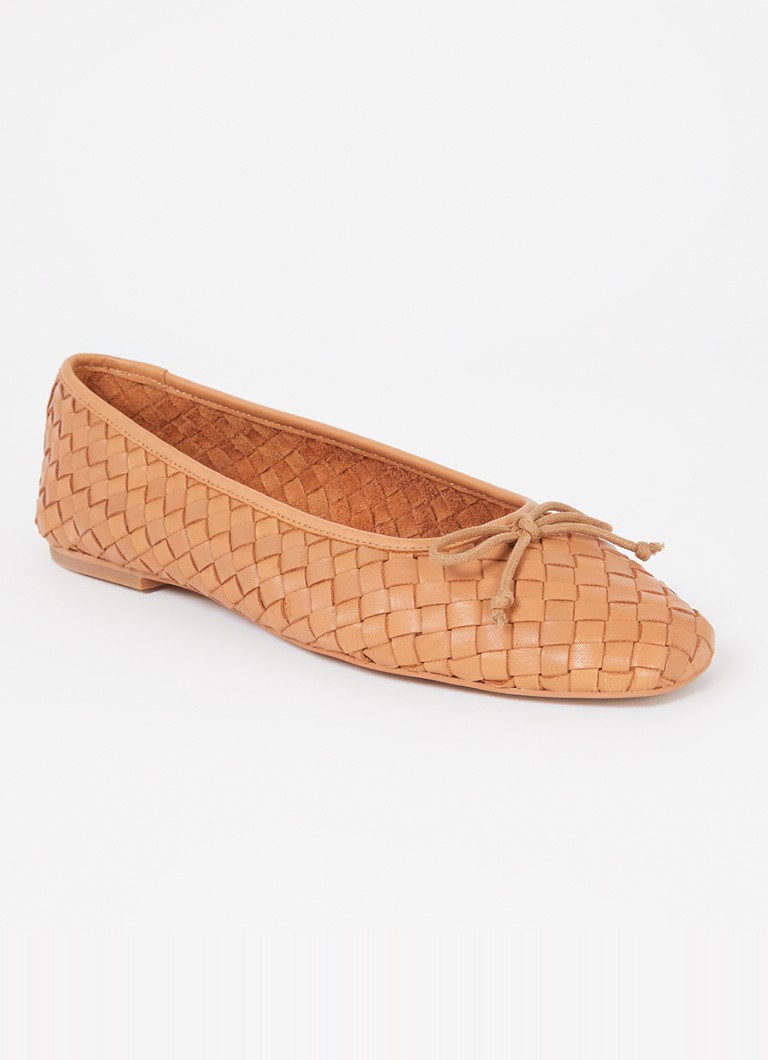 Dune London Dames Heat ballerina in de kleur Cognac