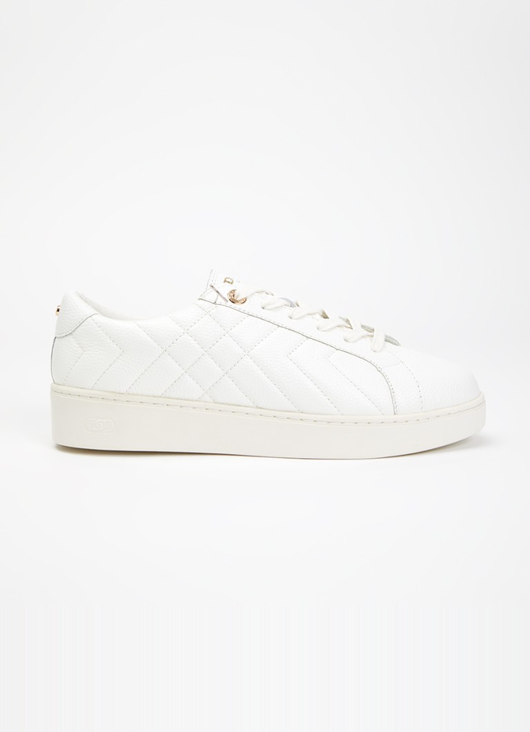 Dune London Dames Wide Fit Egent sneaker van leer in de kleur Wit