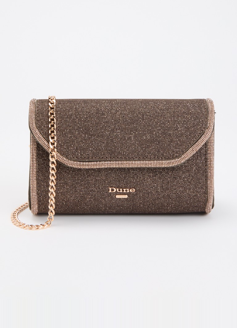 Dune London Dames Bellini clutch met logo in de kleur Brons