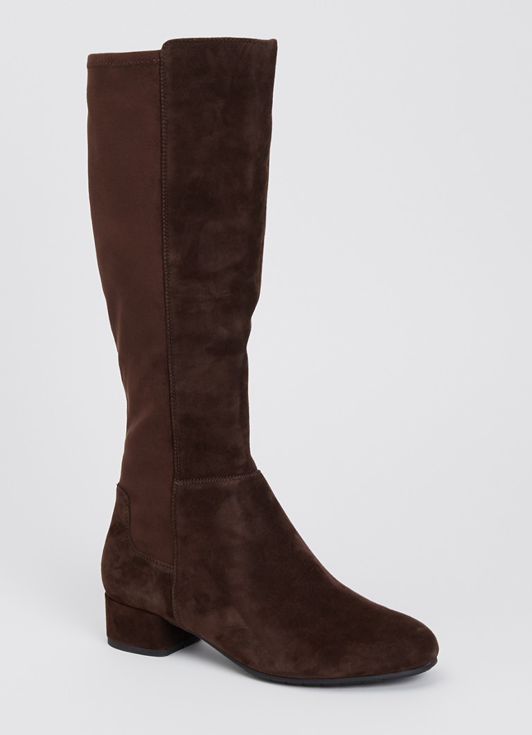 Dune London Dames Wide fit Tayla laars in de kleur Donkerbruin