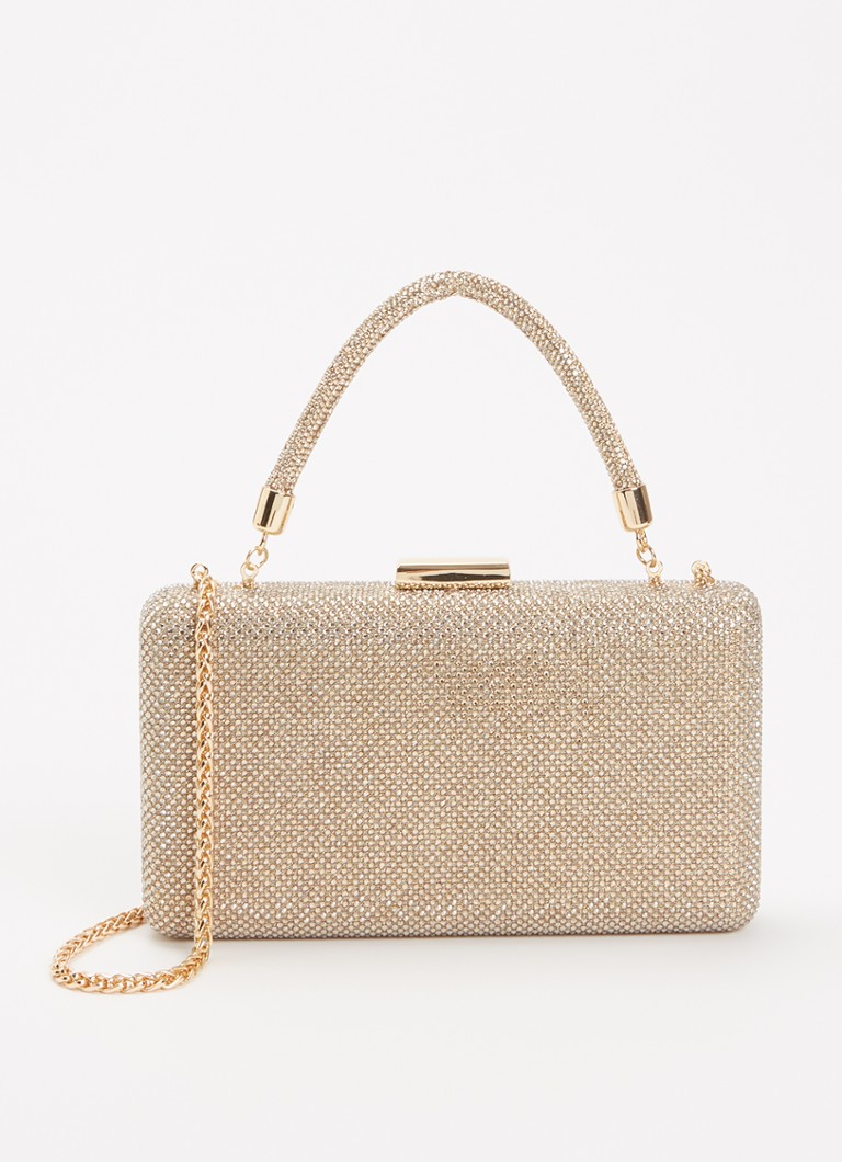 Dune London Dames Beaut clutch met afneembare schouderriem in de kleur Goud