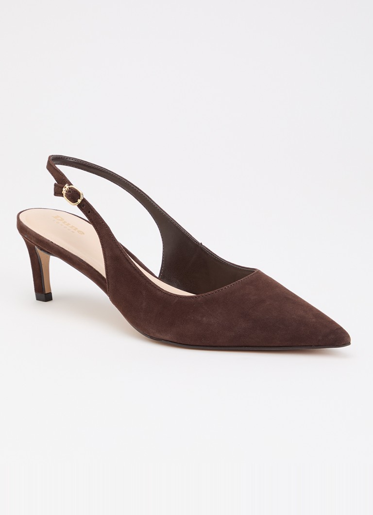 Dune London Dames Celinna slingback van lakleer in de kleur Bruin