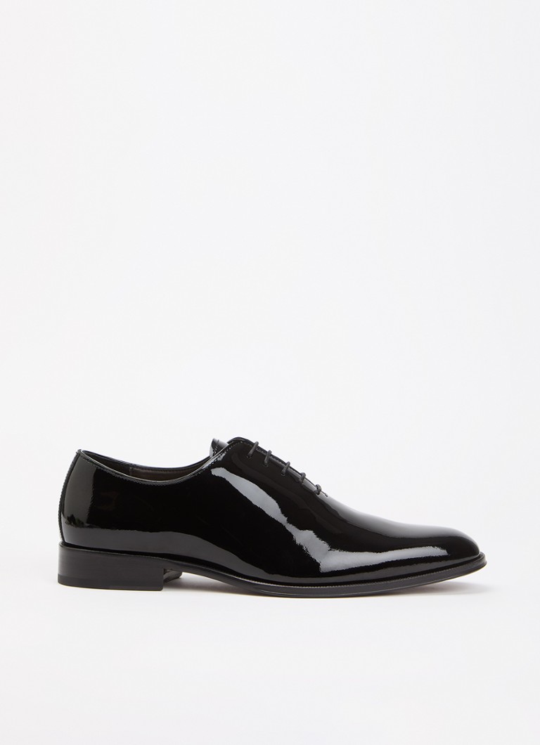 Dune London Heren Sylvester veterschoen van leer in de kleur Zwart