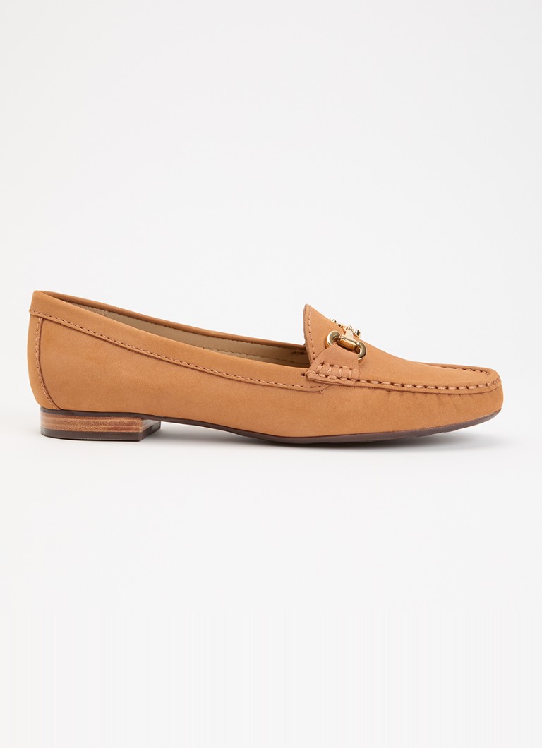 Dune London Dames Glenniee loafer van suède in de kleur Zand