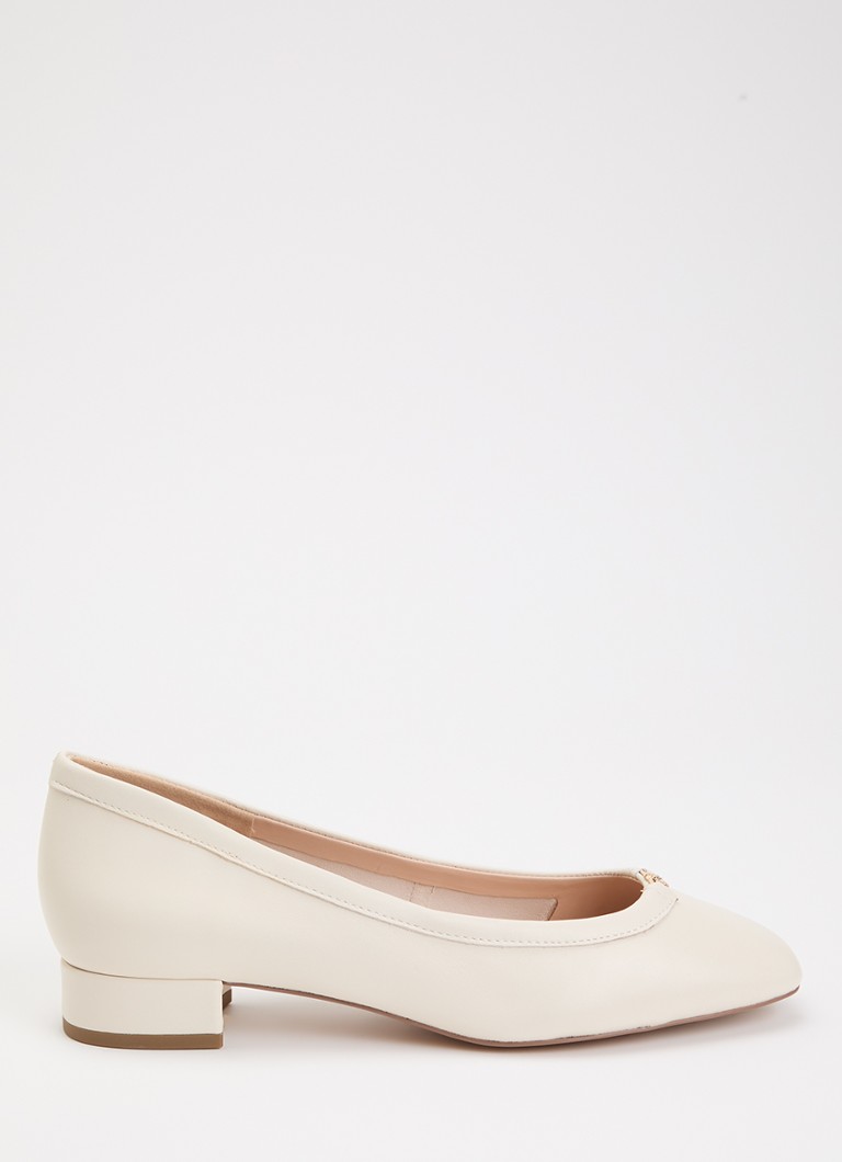 Dune London Dames Approve ballerina met logo in de kleur Creme