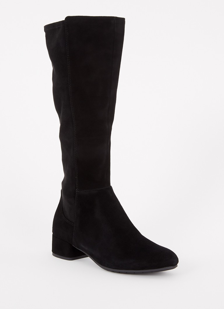 Dune London Dames Tayla laars van suède in de kleur Zwart
