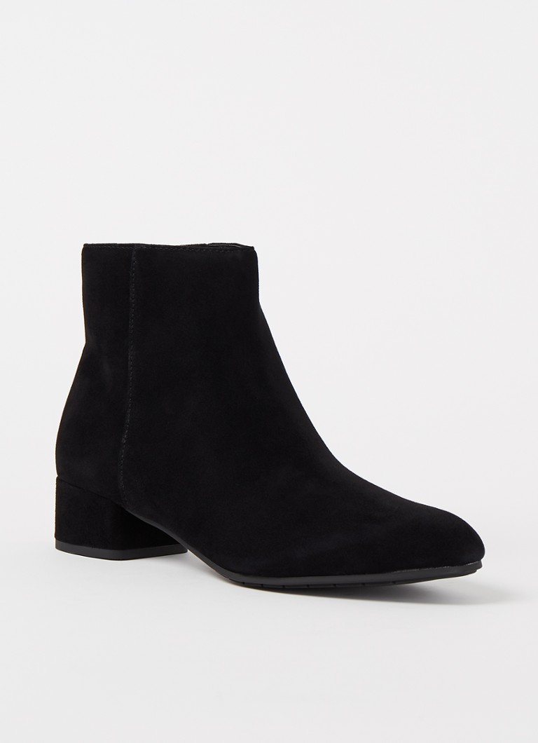 Dune London Dames Pippie enkellaarsje van suède in de kleur Zwart