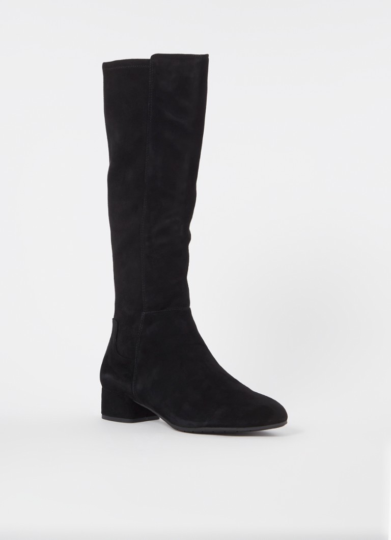 Dune London Dames Wide fit Tayla laars in de kleur Zwart - Suède