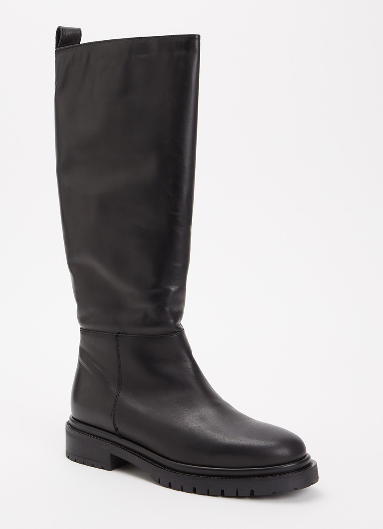 Dune London Dames Tilings laars van leer in de kleur Zwart