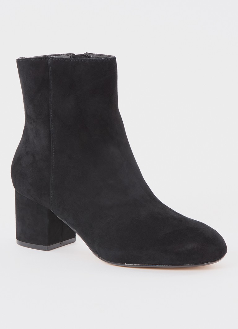 Dune London Dames Ottack enkellaarsje van suède in de kleur Zwart