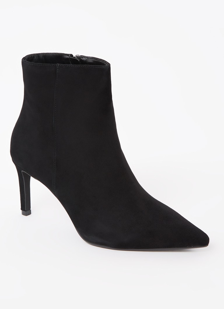 Dune London Dames Wide Fit Obsessively enkellaarsje van suède in de kleur Zwart