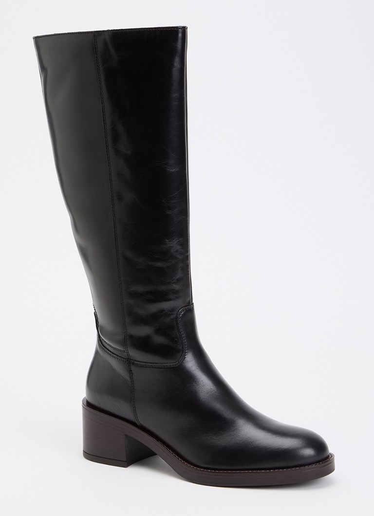 Dune London Dames Tammies laars van leer in de kleur Zwart