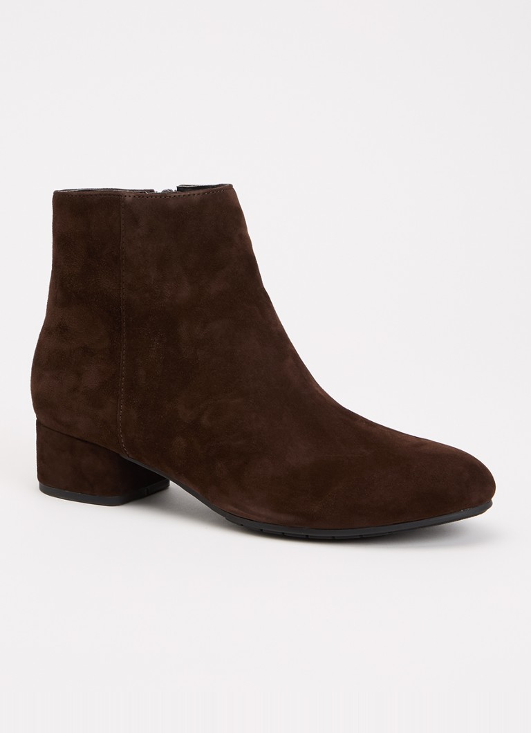 Dune London Dames Pippie enkellaarsje van leer in de kleur Bruin