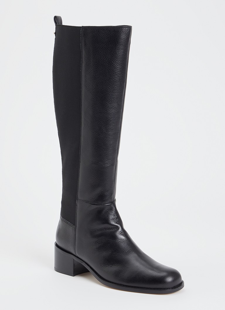 Dune London Dames Turner laars van leer in de kleur Zwart