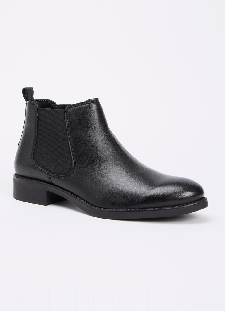 Dune London Dames Polished chelsea boot van leer in de kleur Zwart