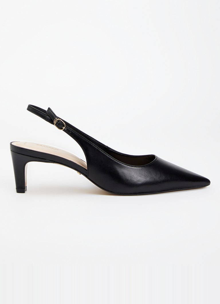 Dune London Dames Wide Fit Connection slingback van leer in de kleur Zwart