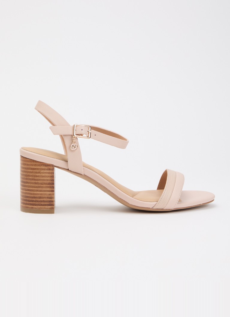 Dune London Dames Wide Fit Jaycie sandalette van leer in de kleur Oudroze