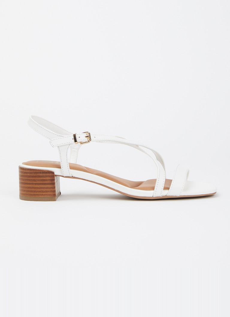 Dune London Dames Wide Fit Jordin sandalette van leer in de kleur Wit